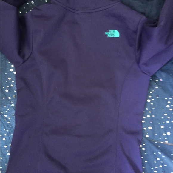 THE NORTH FACE DEEP PURPLE TEAL HOODED Sweatshirt VIBRANT GR8UC RARE - Picture 3 of 7
